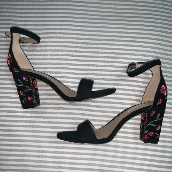 INC Suede Floral Heels - Picture 2 of 5